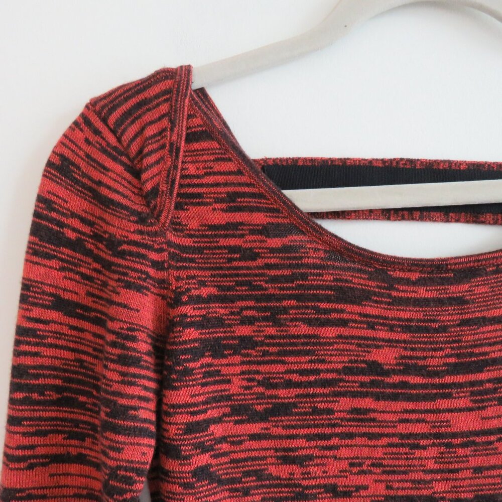 REBECCA MINKOFF Silk Cashmere Open Back Essef Sweater Dress Burnt Orange Size S - Picture 6 of 16